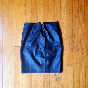 Leather mini skirt